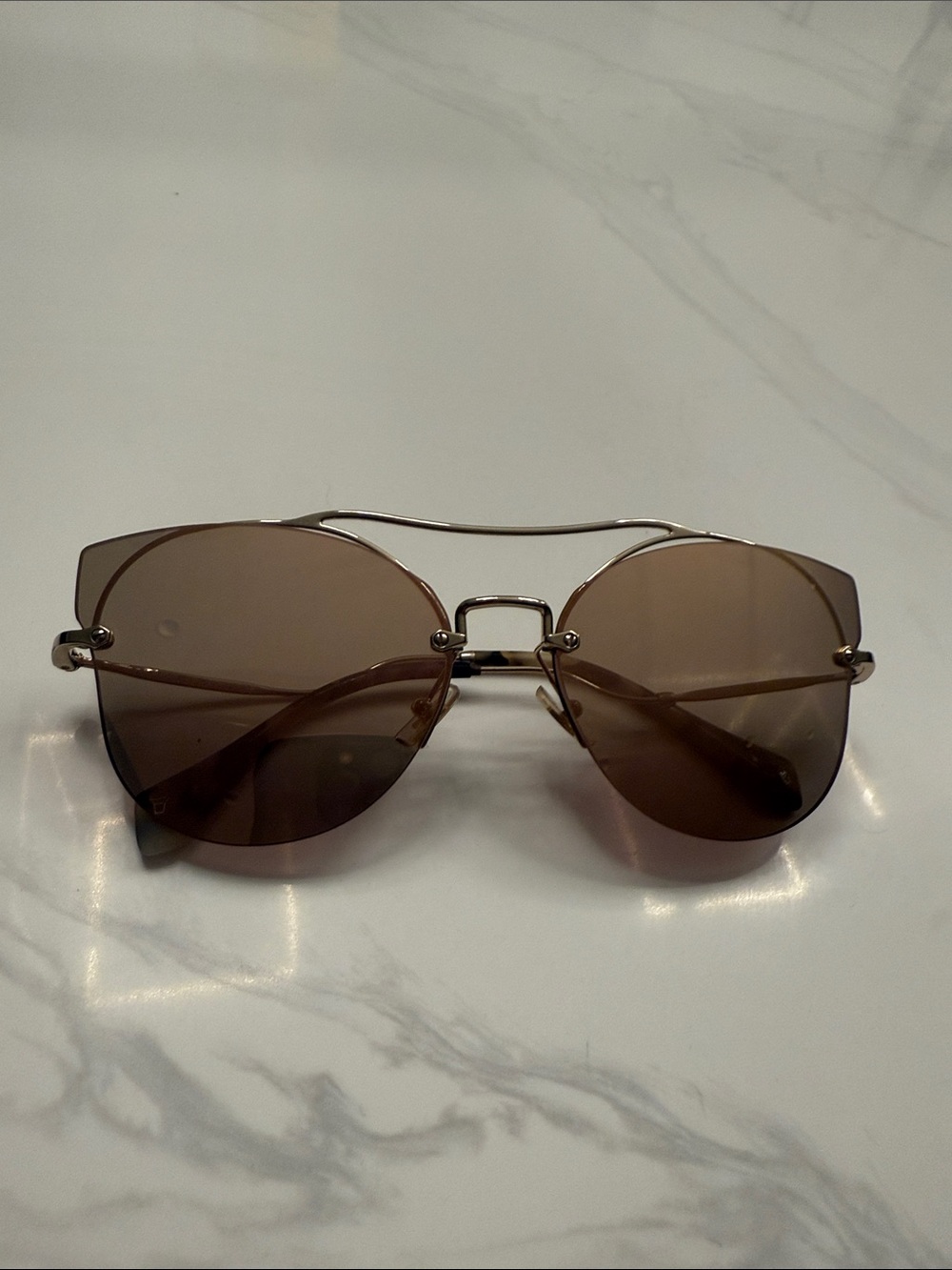 Gold mirror Miu miu  Sunglasses